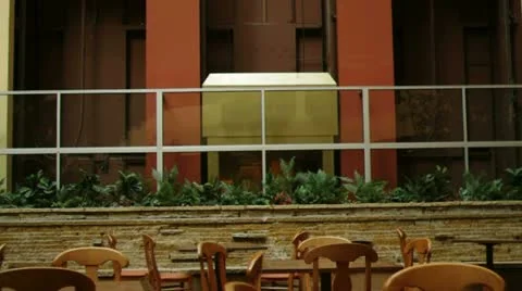 Glass elevator going up Stock Footage 22384628