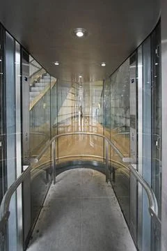 Glass Elevator Modern Oval Shape Glass Lift Elevator in London Copyright: ... 写真素材