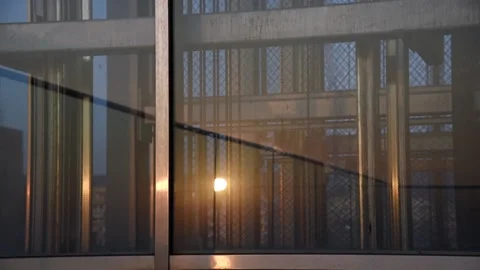 Glass elevator rising up. Stock Footage 142740933