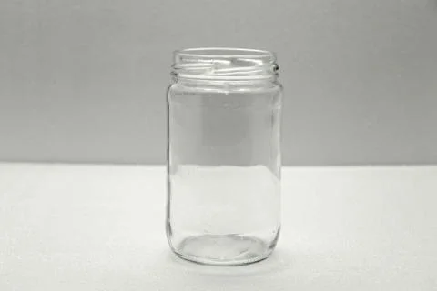 Glass empty bottle on white background, side view Stock Photos
