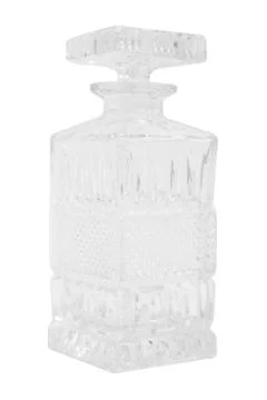 Glass empty carafe on isolated background. Stock Photos