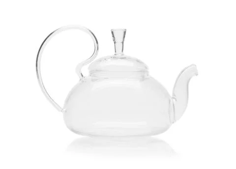 Glass empty teapot Stock Photos