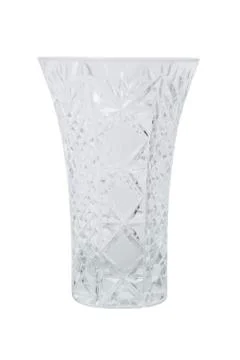 Glass empty vase on isolated background. Foto stock