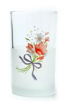 Glass empty on white background Stock Photos