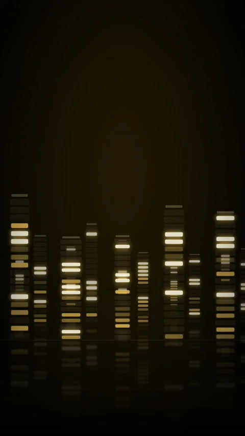 Glass equalizer light columns with field Stock Footage 339317257