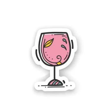 Glass etching designs sticker Illustrazione stock