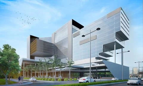 Glass Facade, Interior Grace Blending Transparency and Functionality Illustrazione stock