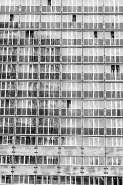 Glass facade reflection Stock Photos