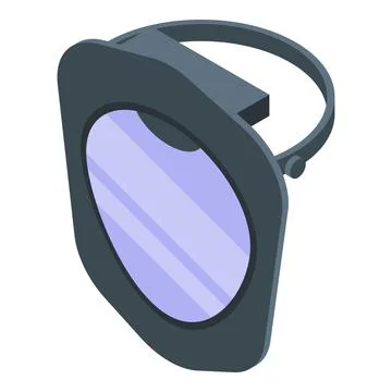 Glass face shield icon, isometric style 스톡 일러스트
