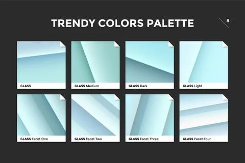 Glass facet gradient template, vector icon Stock Illustration