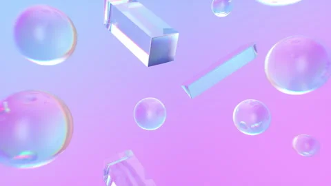 Glass Figures On Gradient Background Vídeos de archivo 265692885