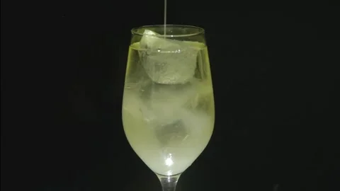 The glass is filled Stock Footage 159897506