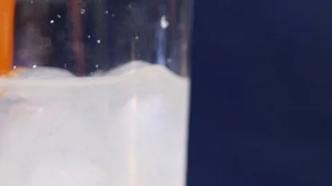 Glass filled with ice Stock-Footage 129084585