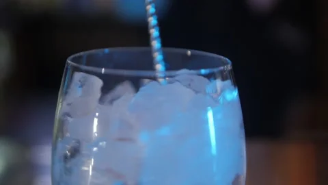 Glass filled with ice. Stock Footage 231856265