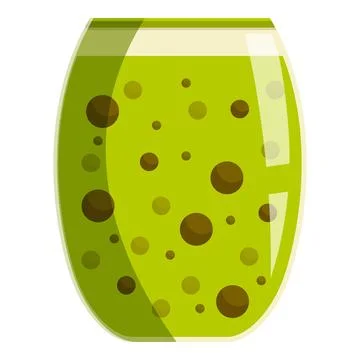 Glass filled with a refreshing bubble tea beverage featuring tapioca pearls Stock Illustration