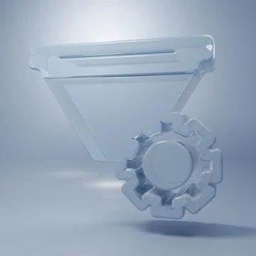 Glass Filter setting icon isolated on grey background. Minimalism concept. .. 스톡 일러스트