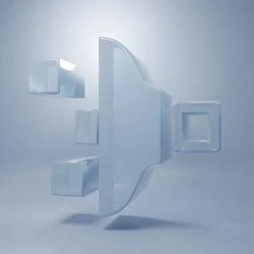 Glass Filter setting icon isolated on grey background. Minimalism concept. .. Stockillustratie