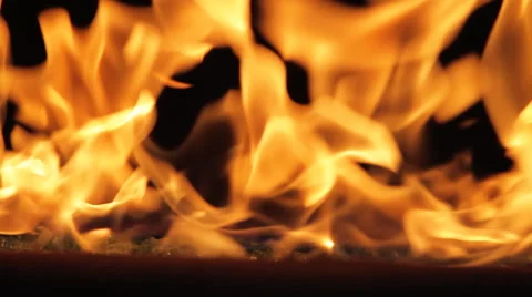 Glass Fire Side Stock Footage 57718443