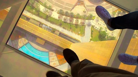 On the glass floor Stock Footage 103995743