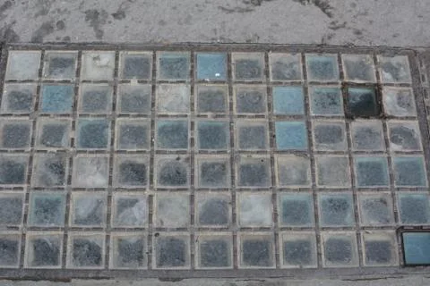 Glass Floor With Missing Pane Stock Photos