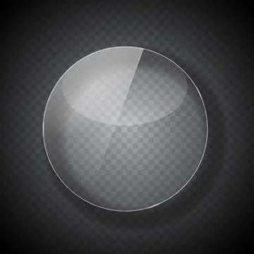 Glass Frame on Abstract Transparent Background. Vector Illustrat Stock Illustration