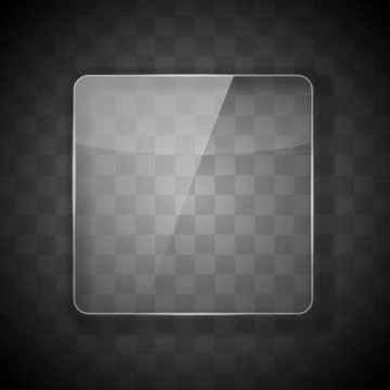 Glass Frame on Abstract Transparent Background.  Illustrat Illustrazione stock
