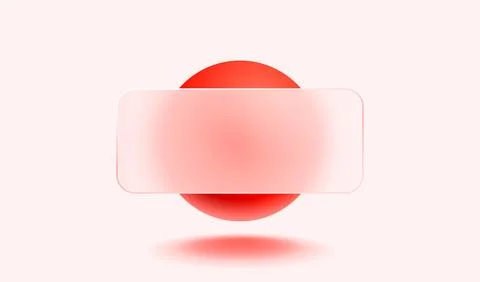 Glass frame with colored spheres on background. Vector illustration Illustrazione stock
