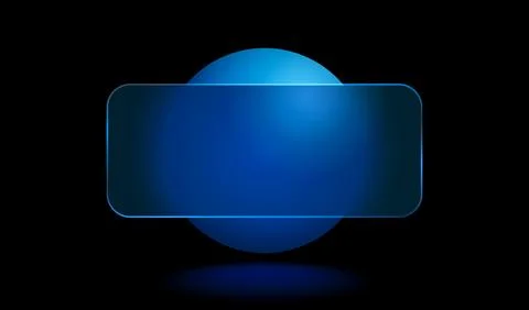 Glass frame with colored spheres on background. Vector illustration Illustrazione stock