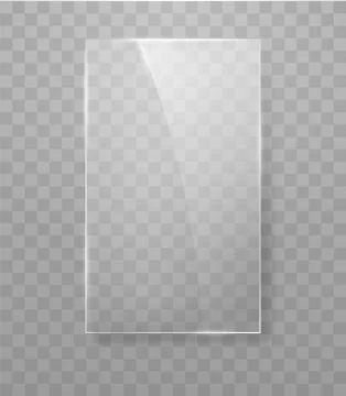 Glass frame. Isolated on transparent background. Vector illustration, eps 10. Stock Illustration