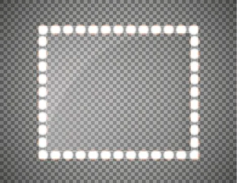 Glass frame with lights isolated. Vector illustration Stock-Illustration