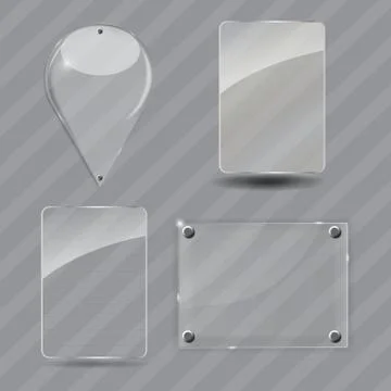 Glass Frame Set. Vector Illustration Stock-Illustration