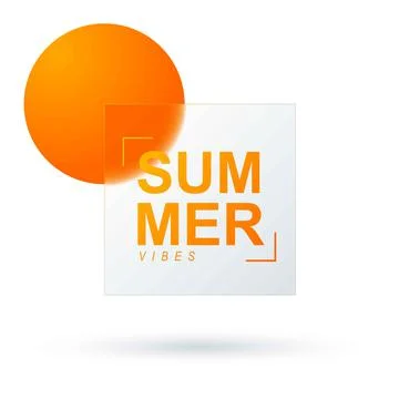 Glass frame with trendy morphism effect. Transparent blurred glass plate on Illustrazione stock