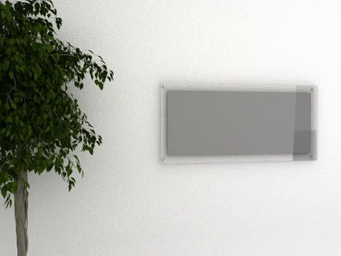 Glass frame on the wall Stock Photos