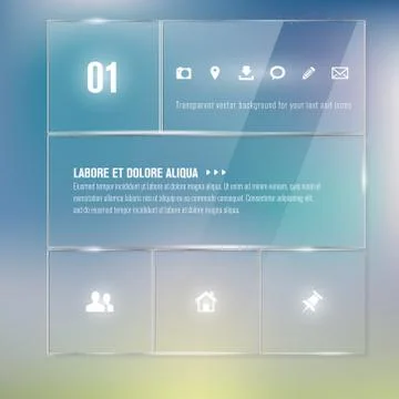 Glass frames - infographics template Stock Illustration