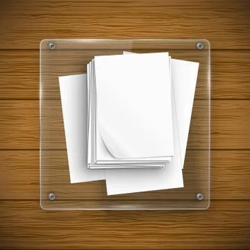 Glass framework and wood texture Illustrazione stock