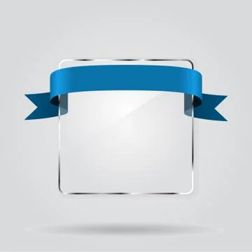 Glass framework with ribbon. Vector illustration Stock Illustration