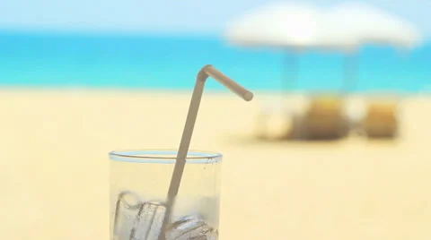 Glass of fresh drink Stock Footage 24650812