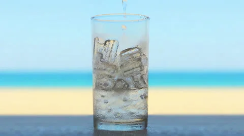 Glass of fresh drink Stock Footage 24650815