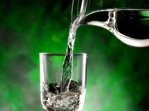 Glass of fresh water Stock Photos