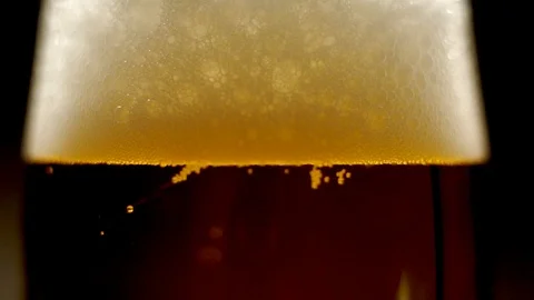 Glass full of beer Stock Footage 100897887