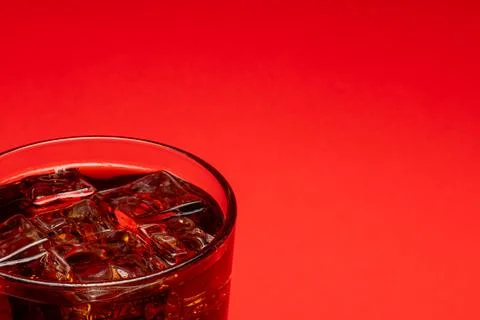 Glass full of ice cubes Stock Photos