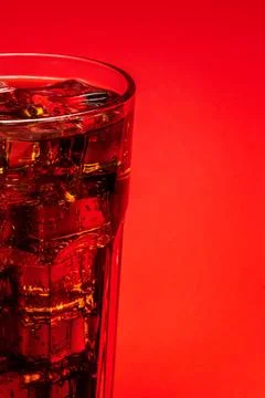Glass full of ice cubes Stock Photos