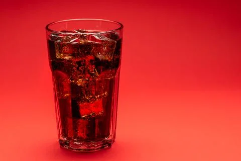 Glass full of ice cubes Stock Photos