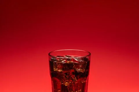 Glass full of ice cubes Stock Photos