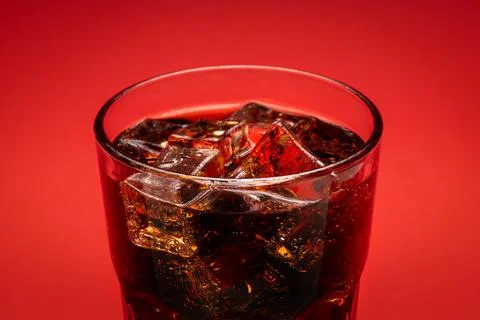 Glass full of ice cubes Stock Photos
