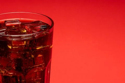 Glass full of ice cubes Stock Photos