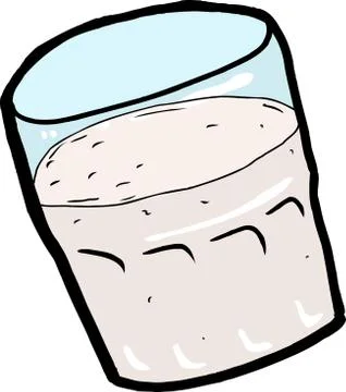 Glass Full of Milk Stock Illustration