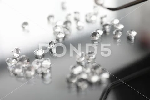Glass gemstone on transparent background symbol Diamond Stock Photos