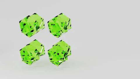 Glass geometric low poly sphere shapes rotation. Looping animation abstract Foto stock