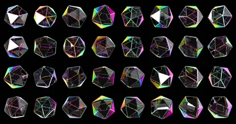 Glass geometric shapes pattern	 Stock Footage 285655788